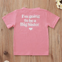 Girls Short Sleeve Letter Printed T-shirt Wholesale Clothing For Girls - PrettyKid