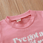 Girls Short Sleeve Letter Printed T-shirt Wholesale Clothing For Girls - PrettyKid