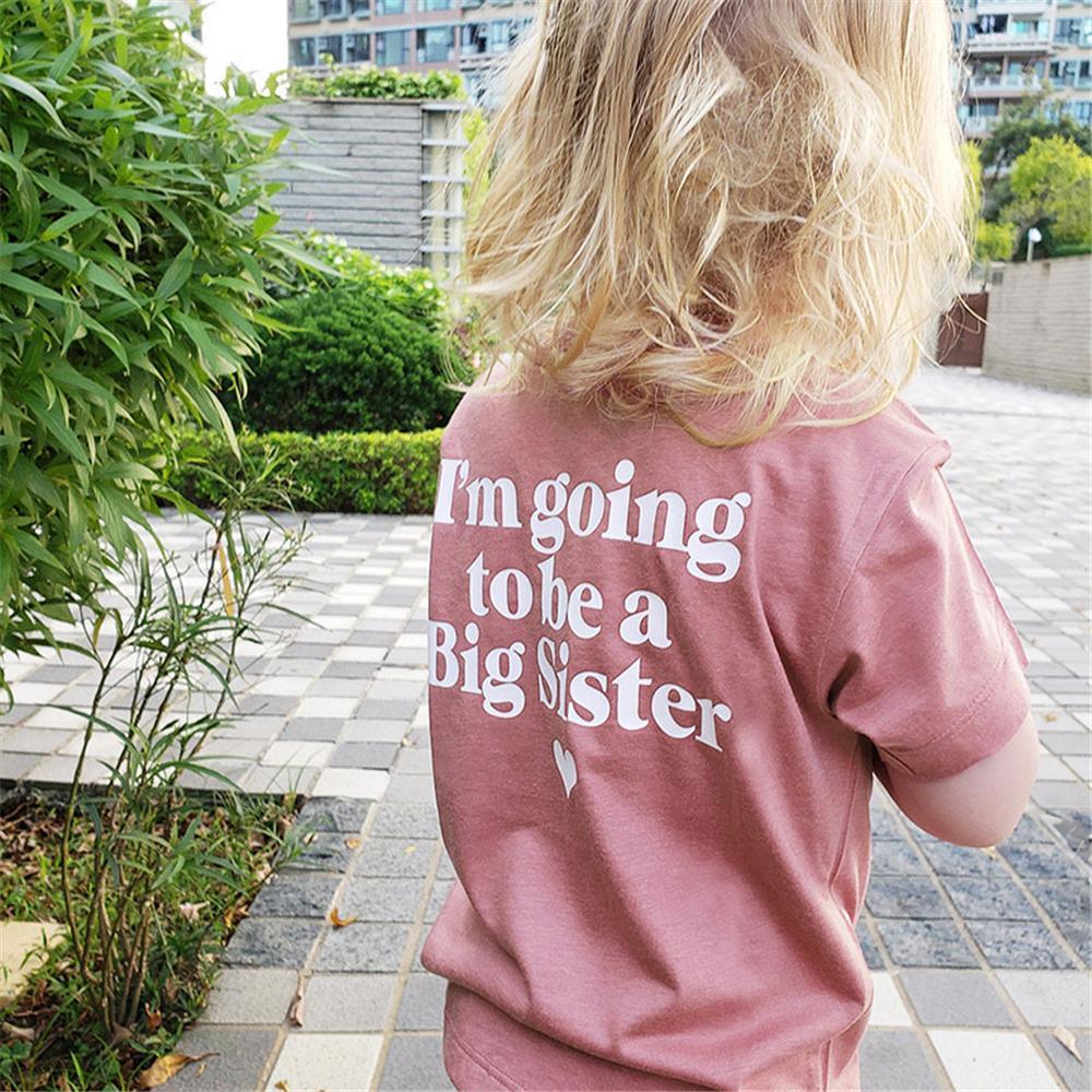 Girls Short Sleeve Letter Printed T-shirt Wholesale Clothing For Girls - PrettyKid