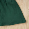 Girls Short Sleeve Polka Dot Doll Collar Top & Green Suspender Skirt Girl Boutique clothes Wholesale - PrettyKid