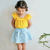Girls Short Sleeve Sling Solid Top & Skirts Children's Wholesale Boutique Clothing - PrettyKid
