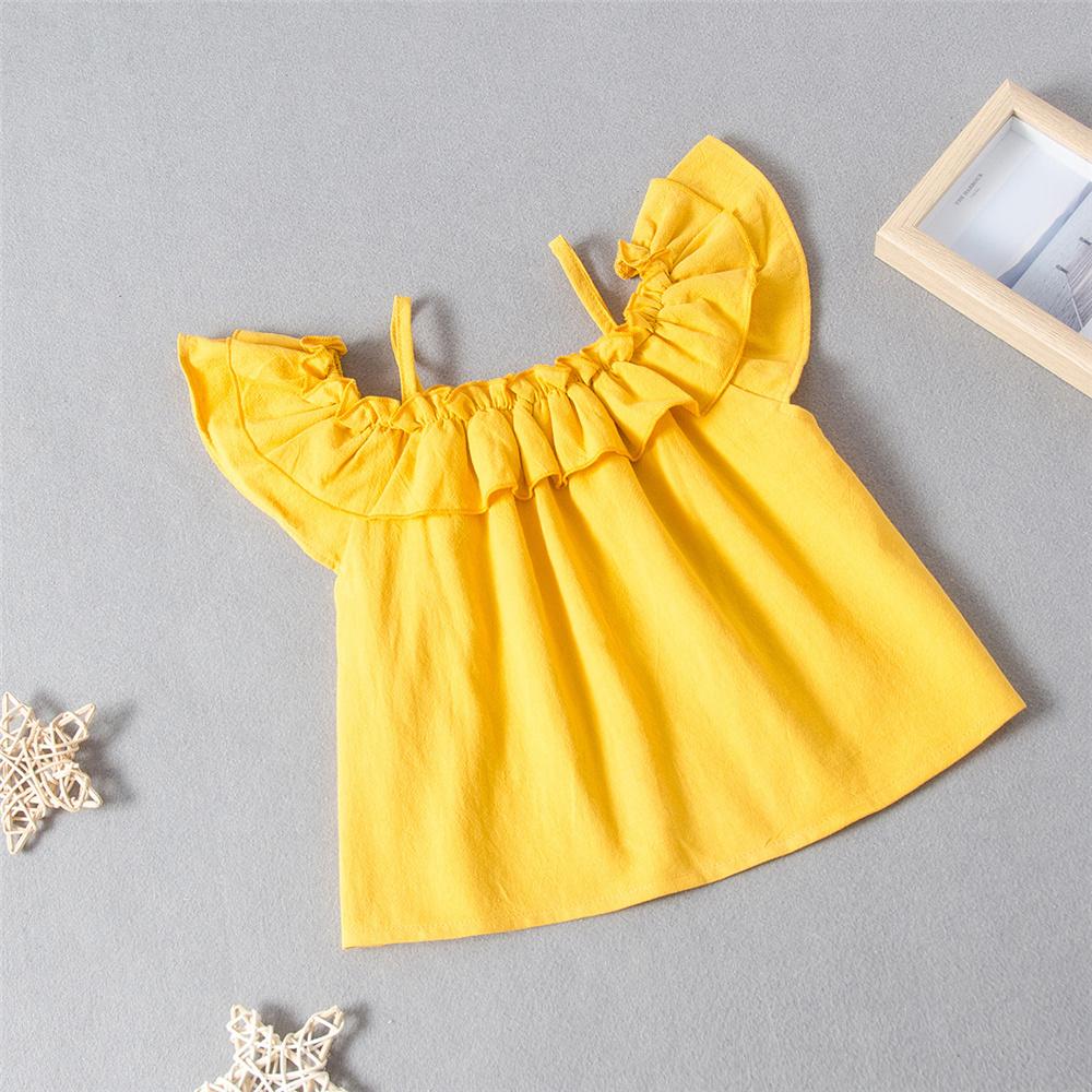 Girls Short Sleeve Sling Solid Top & Skirts Children's Wholesale Boutique Clothing - PrettyKid