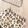 Girls Short Sleeve Solid Color Top & Leopard Skirt Wholesale Girl clothes - PrettyKid