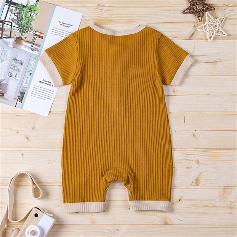 Baby Unisex Short Sleeve Striped Romper Wholesale Baby Rompers - PrettyKid