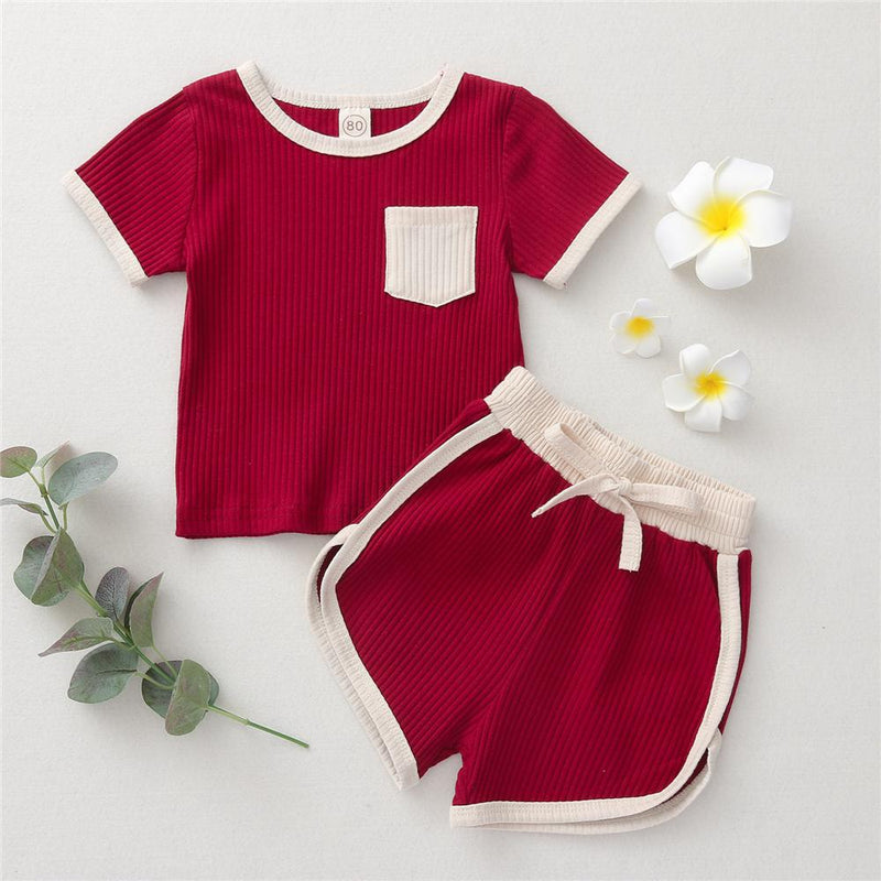 Toddler Girls Short Sleeve Suits Top & Shorts alibaba baby girl clothes - PrettyKid
