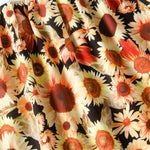 Girls Short Sleeve Sunflower Printed Splicing Dress Wholesale Little Girl clothes in bulk - PrettyKid