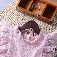 Girls Short Sleeve Tassel Solid Color Dress Girl Boutique Clothing Wholesale - PrettyKid