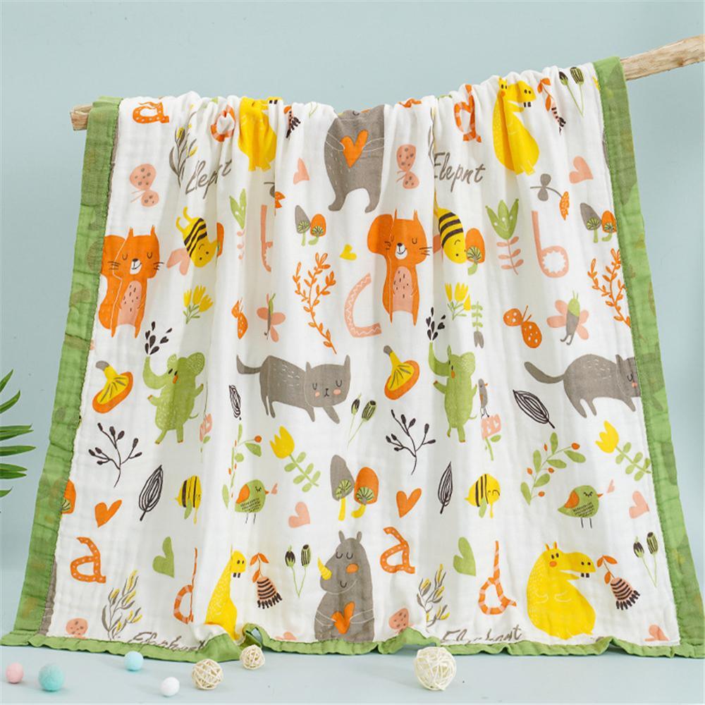 Baby Six-Layer Cartoon Printed Soft Blanket Cute Baby Blankets - PrettyKid