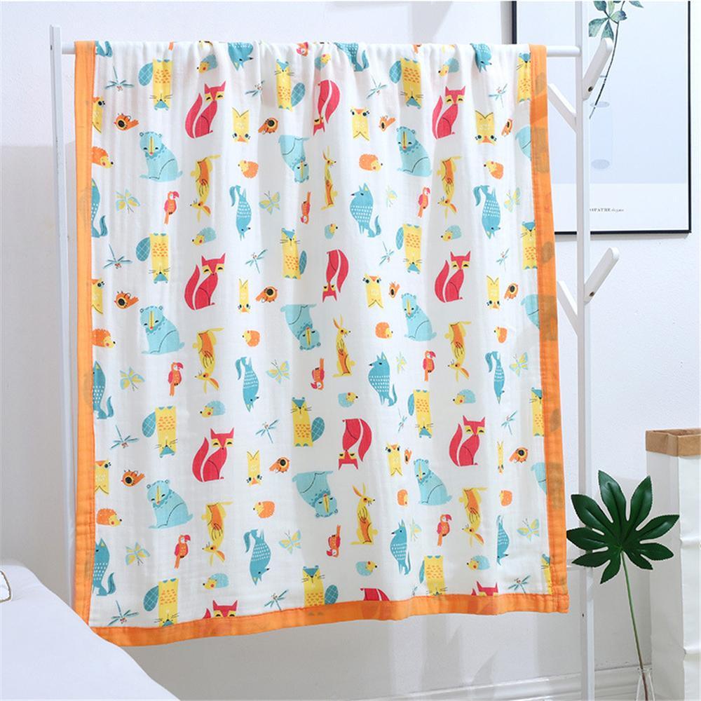 Baby Six-Layer Cartoon Printed Soft Blanket Cute Baby Blankets - PrettyKid