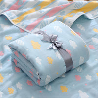 Baby Six-layer Cartoon Cotton Blanket Wholesale Boys Jeans Wholesale Baby Blankets - PrettyKid