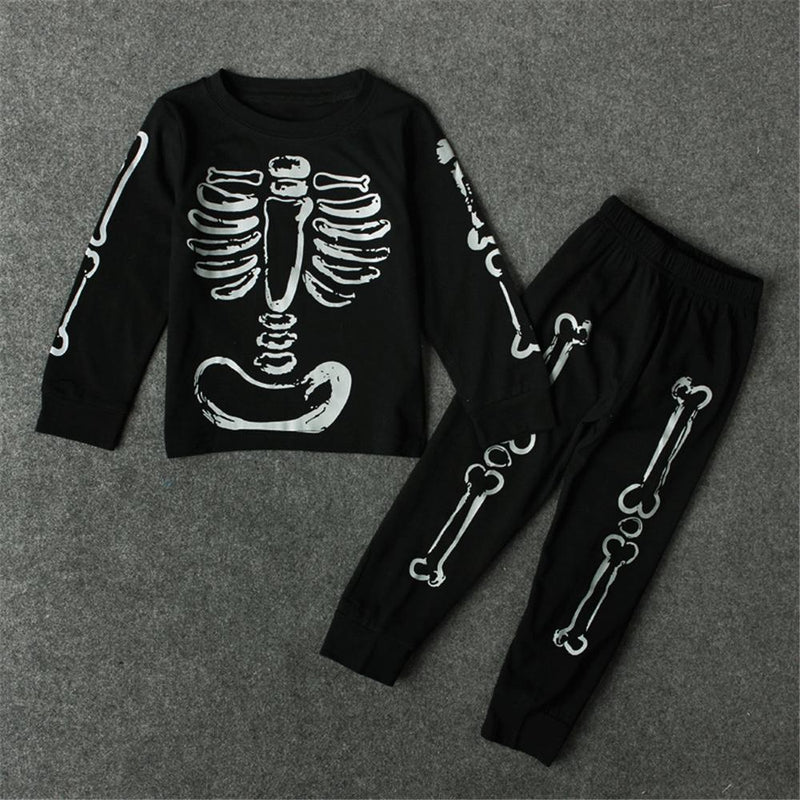 Boys Skeleton Long Sleeve Top & Pants Boy Boutique Clothing Wholesale - PrettyKid