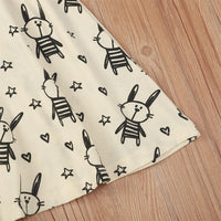 Girls Sleeveless Cartoon Rabbit Printed Dress Cheap Baby Boutique Clothes - PrettyKid