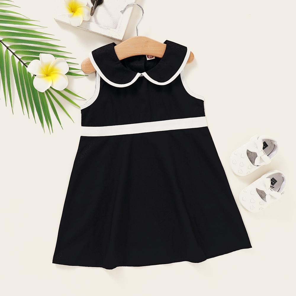Baby Girls Sleeveless Doll Collar Dress Baby Clothes Suppliers - PrettyKid