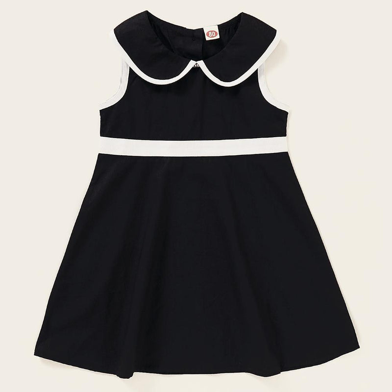 Baby Girls Sleeveless Doll Collar Dress Baby Clothes Suppliers - PrettyKid