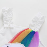 Girls Sleeveless Embroidery Rainbow Sleeveless Dress Girl Boutique Clothing Wholesale - PrettyKid