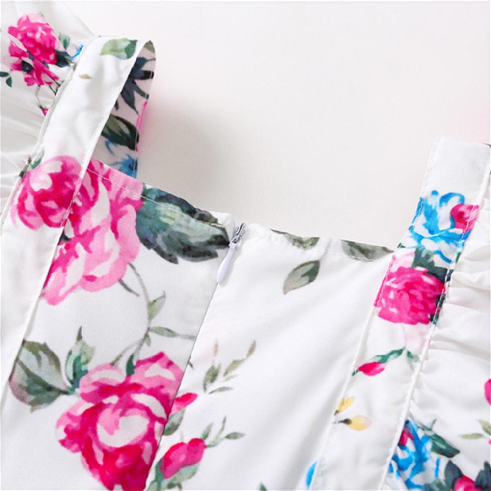 Baby Girl Sleeveless Floral Printed Dress Buy Baby Clothes Wholesale - PrettyKid