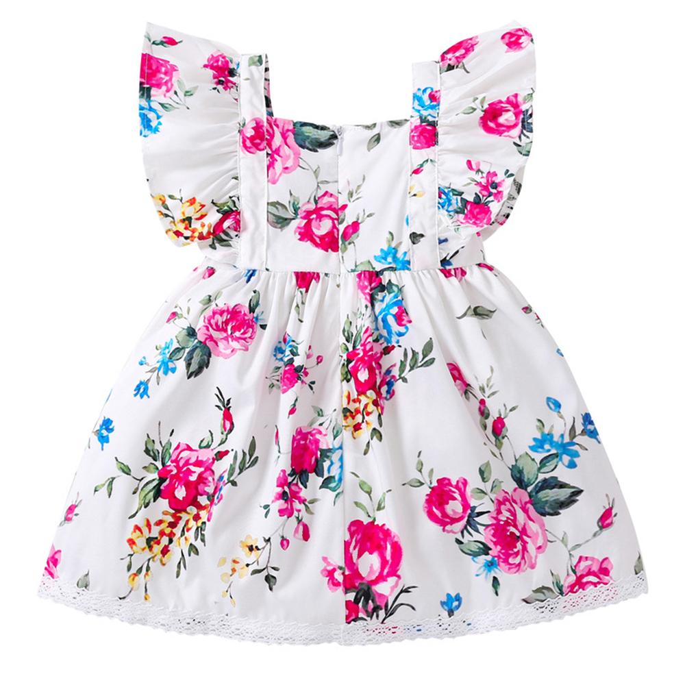 Baby Girl Sleeveless Floral Printed Dress Buy Baby Clothes Wholesale - PrettyKid
