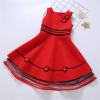 Girls Sleeveless Flower Dress Children clothes Wholesale Usa - PrettyKid