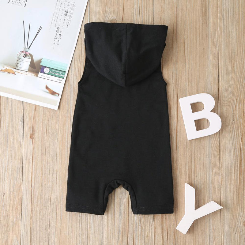 Baby Boys Sleeveless Hooded Romper Baby Clothes Wholesale - PrettyKid