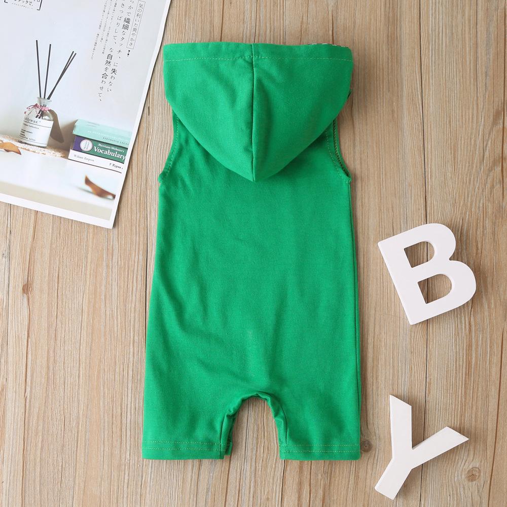 Baby Boys Sleeveless Hooded Romper Baby Clothes Wholesale - PrettyKid