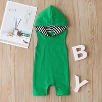 Baby Boys Sleeveless Hooded Romper Baby Clothes Wholesale - PrettyKid