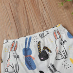 Boys Sleeveless Letter Printed Top & Rabbit Printed Shorts Boy clothing Wholesale - PrettyKid
