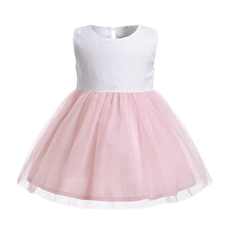 Girls Sleeveless Mesh Splicing Princess Dress Wholesale Little Girl clothes - PrettyKid