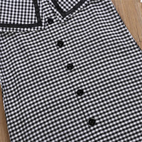 Girls Sleeveless Plaid Button Summer Dress Wholesale Little Girl Boutique Clothing - PrettyKid