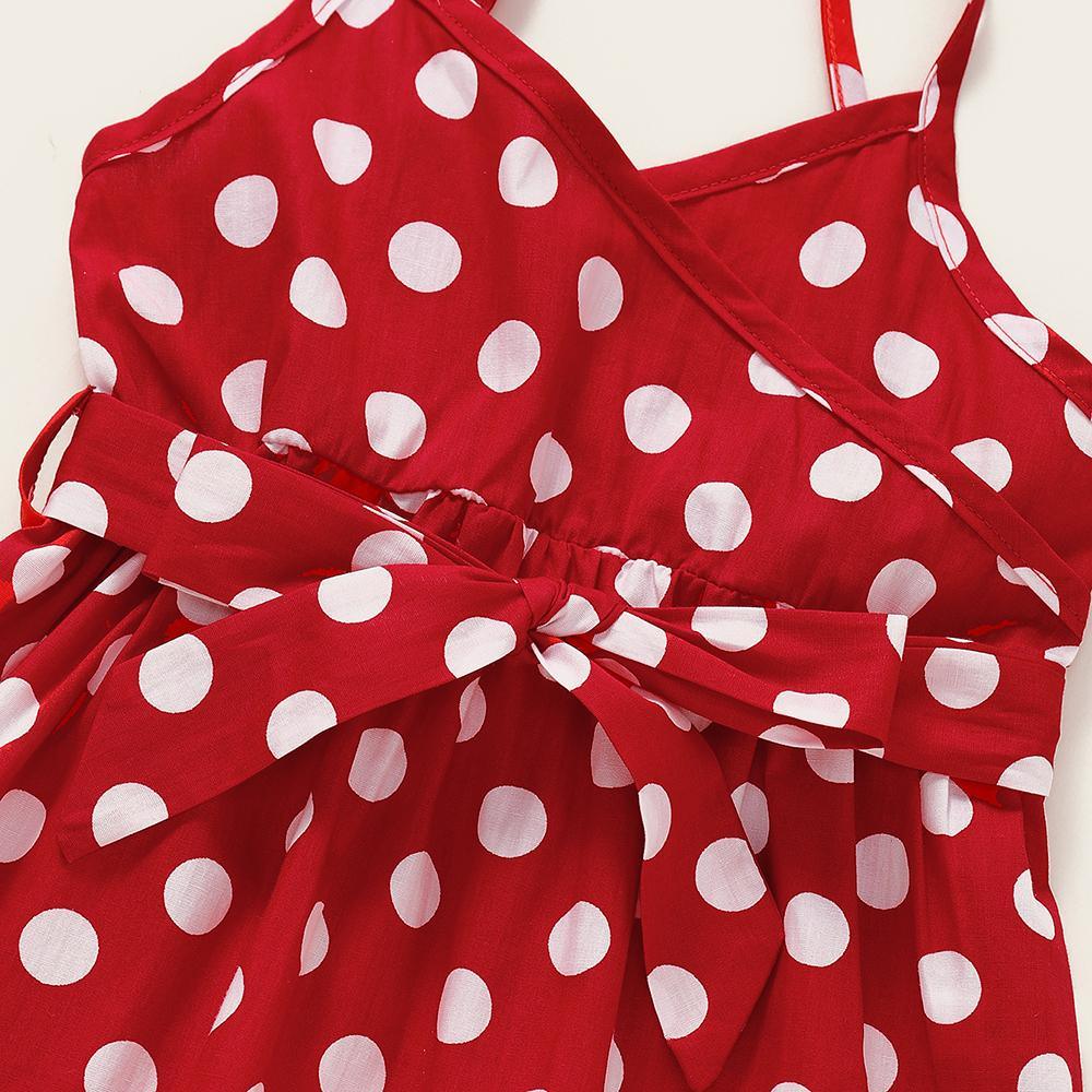 Girls Sleeveless Polka Dot Printed Dress Wholesale clothes For Girls - PrettyKid