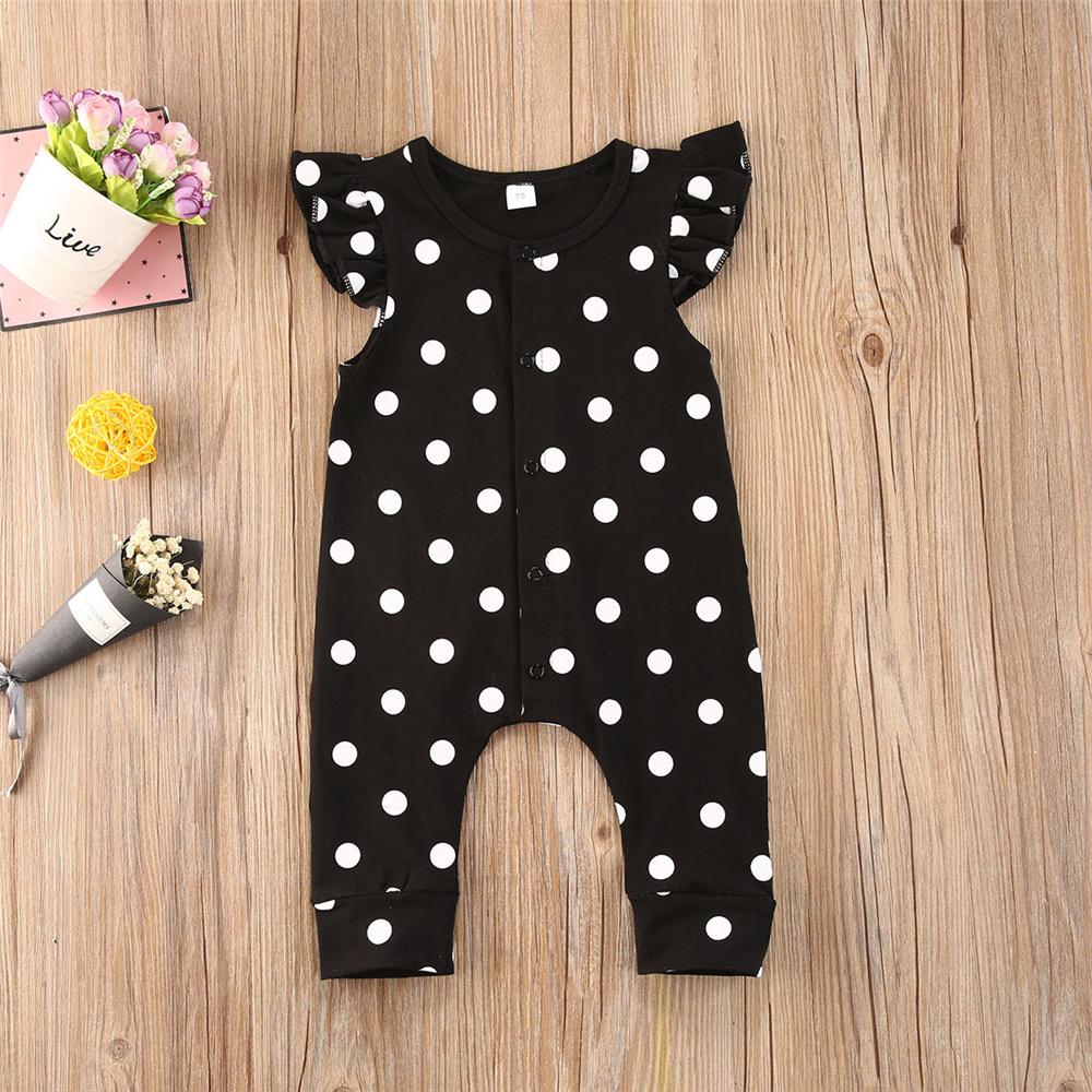 Baby Girls Sleeveless Polka Dot Romper Baby Clothing Distributor - PrettyKid