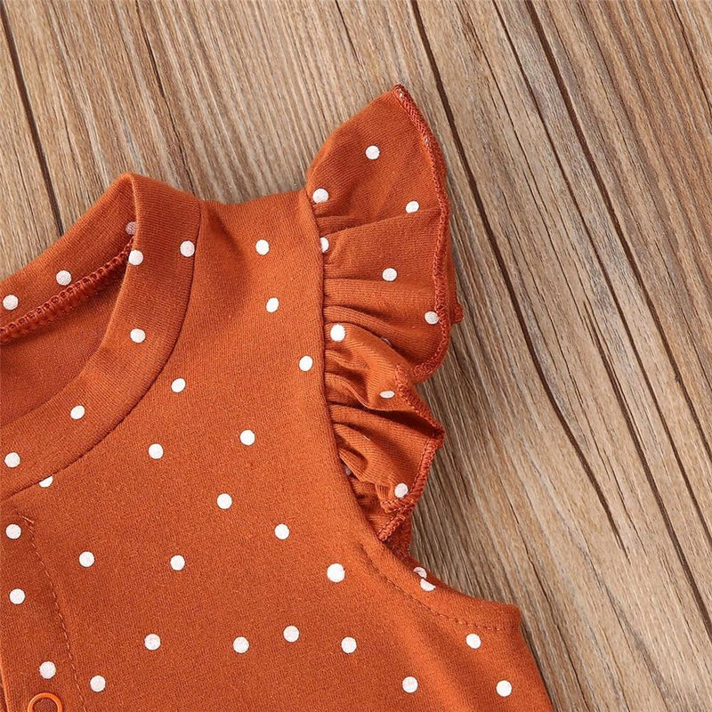 Baby Girls Sleeveless Polka Dot Romper Baby Clothing Distributor - PrettyKid