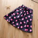 Girls Sleeveless Polka Dot Tank Top & Skirt Girls Clothing Wholesale - PrettyKid
