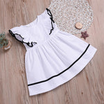 Girls Sleeveless Ruffled Casual Dress Wholesale Little Girl Clothing - PrettyKid