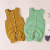 Baby Sleeveless Solid Casual Rompers - PrettyKid