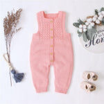 Baby Sleeveless Solid Casual Rompers - PrettyKid