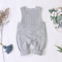 Baby Sleeveless Solid Casual Rompers - PrettyKid