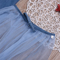 Girls Sleeveless Summer Solid Color Button Top & Mesh Skirt Childrens Wholesale Suppliers - PrettyKid