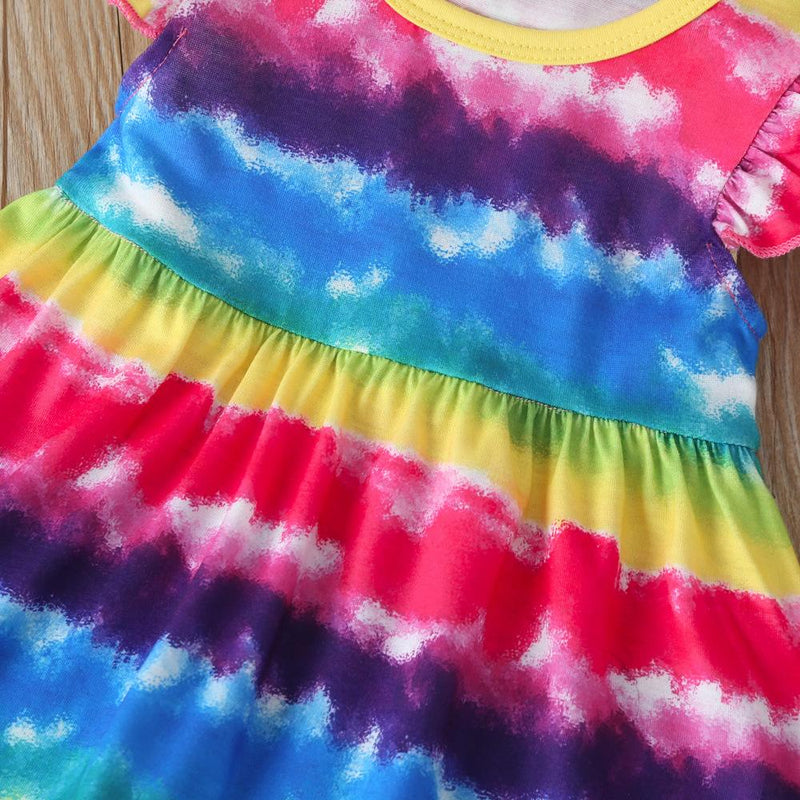 Girls Sleeveless Tie Dye Dress Wholesale Kids Clothing Distributors - PrettyKid