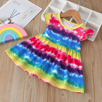 Girls Sleeveless Tie Dye Dress Wholesale Kids Clothing Distributors - PrettyKid