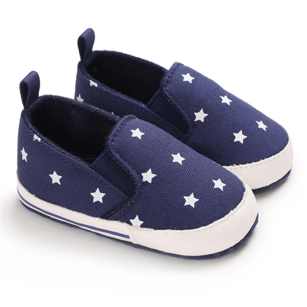 Baby Girls Slip Ons Star Casual Sneakers - PrettyKid