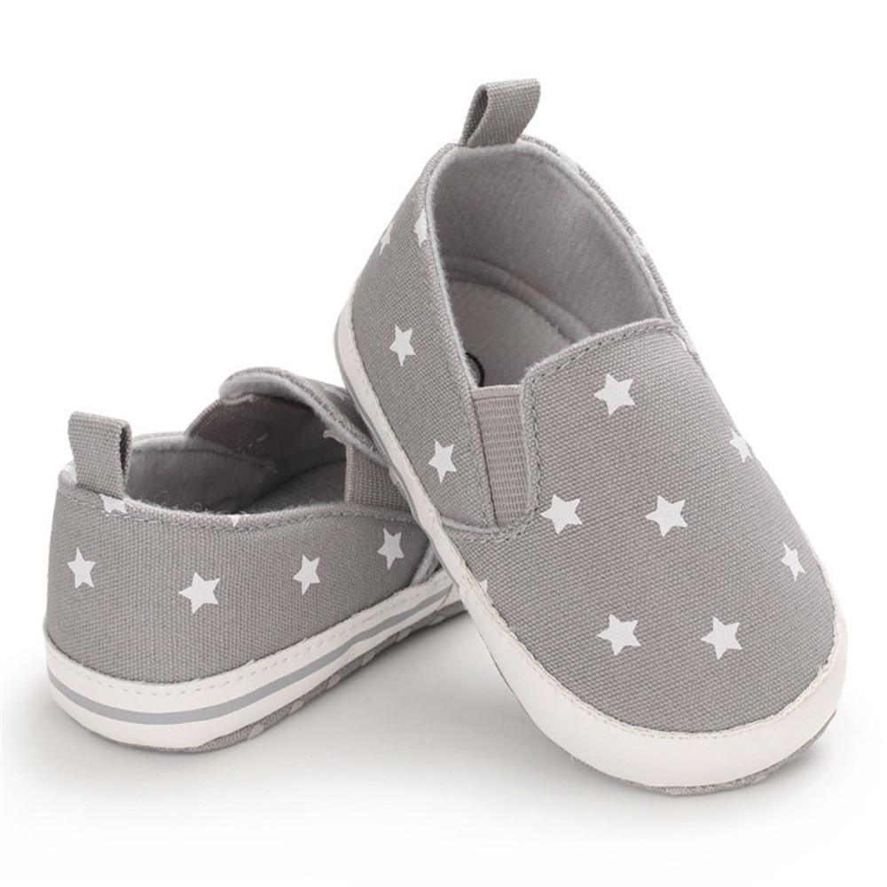 Baby Girls Slip Ons Star Casual Sneakers - PrettyKid