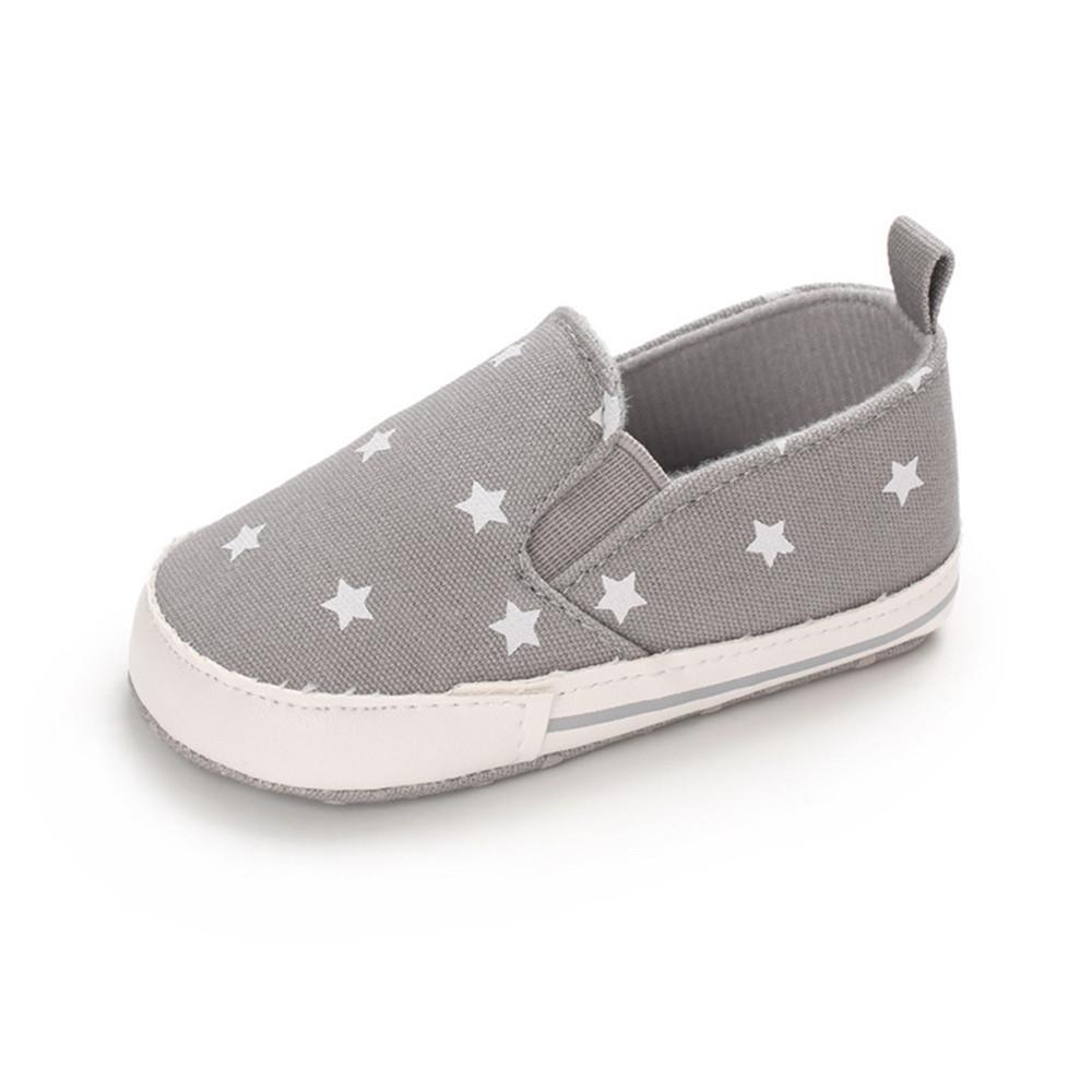 Baby Girls Slip Ons Star Casual Sneakers - PrettyKid