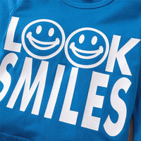 Unisex Smiley Letter Print Long Sleeve T-shirt Wholesale Kidswear - PrettyKid
