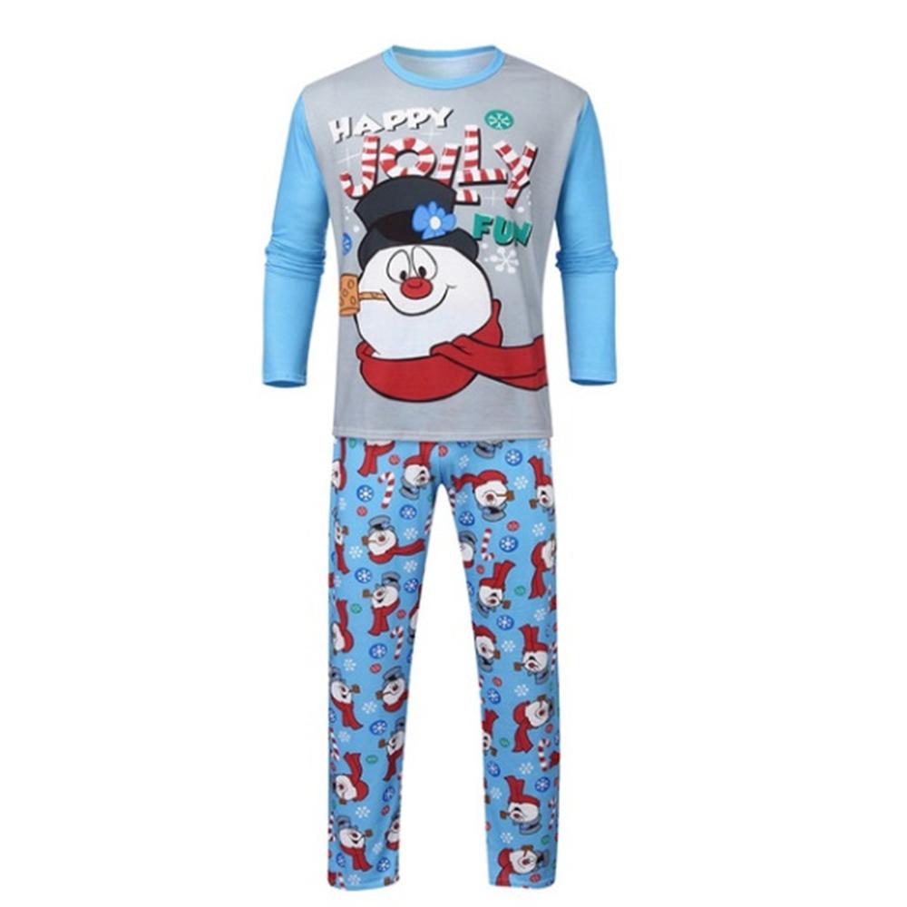 Parent-Child Snowman Printed Top & Pants Mommy And Me Clothing Wholesale - PrettyKid