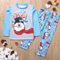 Parent-Child Snowman Printed Top & Pants Mommy And Me Clothing Wholesale - PrettyKid