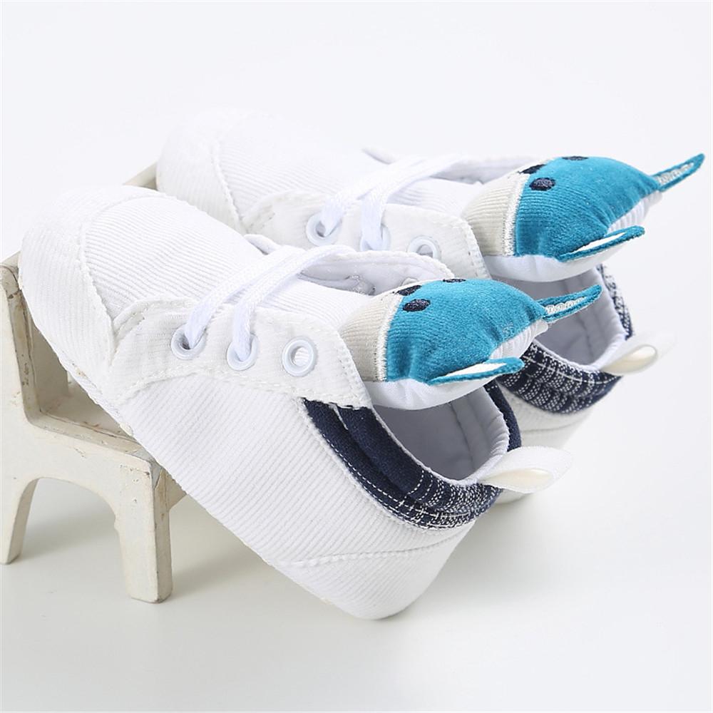 Baby Boys Soft Animal Cartoon Lace Up Sneakers - PrettyKid