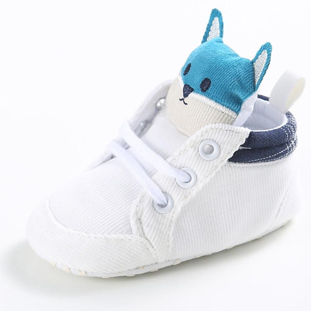 Baby Boys Soft Animal Cartoon Lace Up Sneakers - PrettyKid