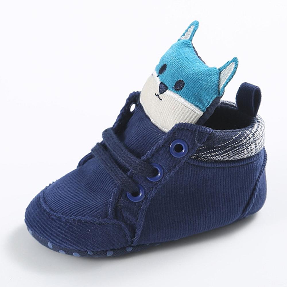 Baby Boys Soft Animal Cartoon Lace Up Sneakers - PrettyKid