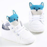 Baby Boys Soft Animal Cartoon Lace Up Sneakers - PrettyKid