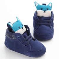 Baby Boys Soft Animal Cartoon Lace Up Sneakers - PrettyKid